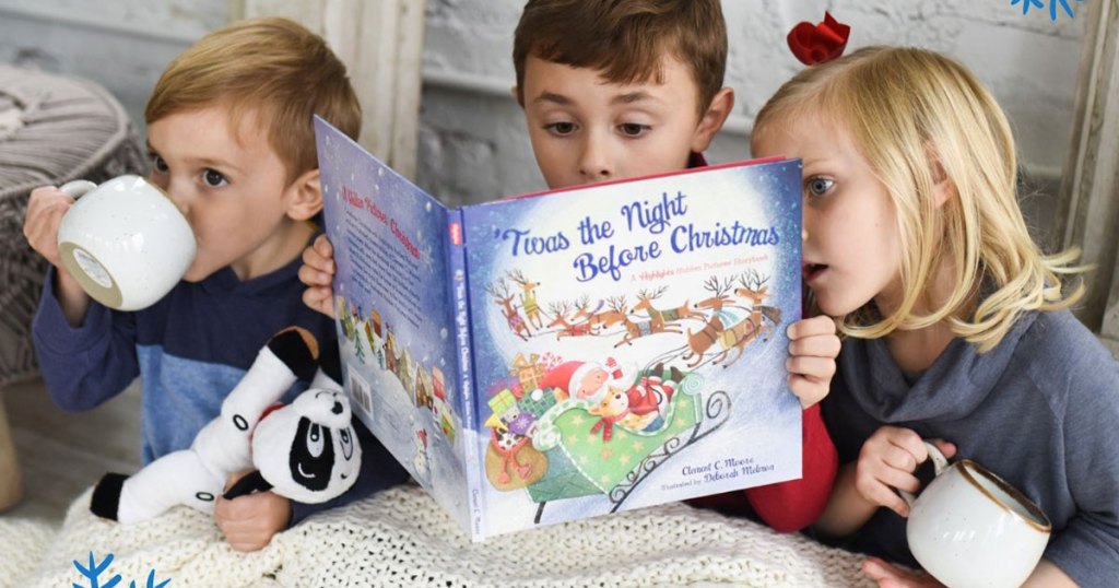 three kids reading highlights book