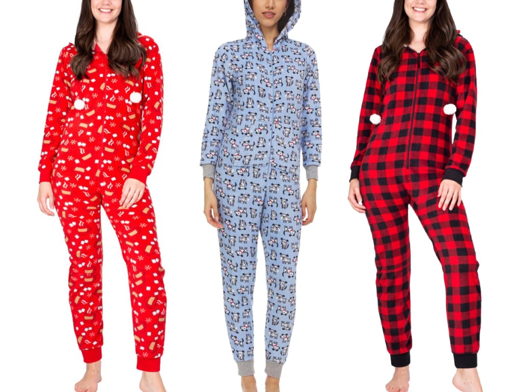  Hooded One-Piece Pajama - Women