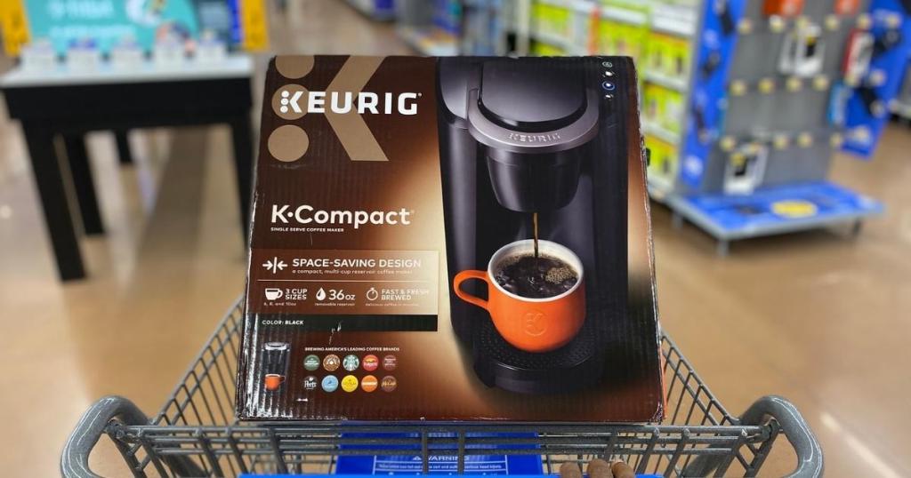 black keurig k-compact single serve coffee maker in shopping cart