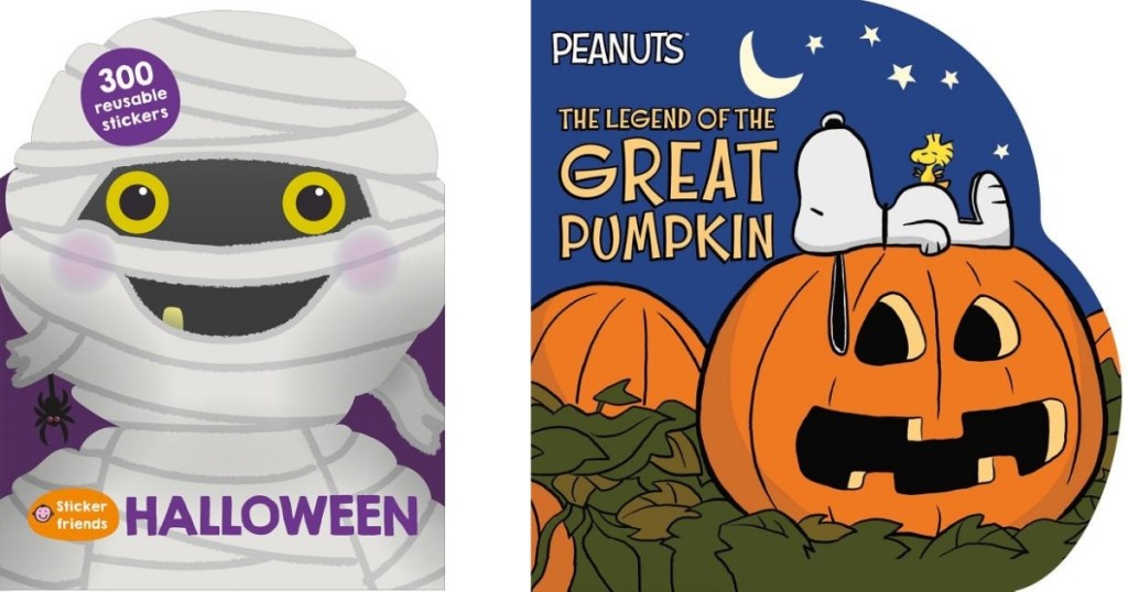 kids halloween sticker and peanuts the legend of the great pumpkin books