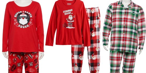 Christmas Family Pajamas Clearance from $5.78 on Kohls.com (Regularly $34)