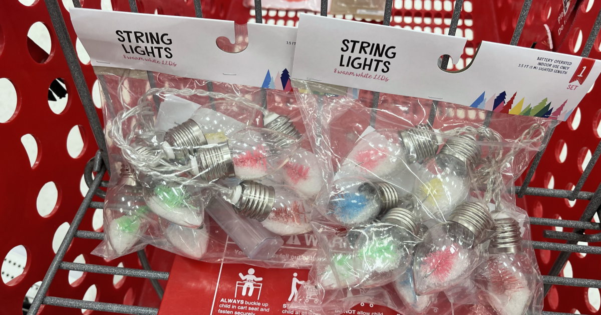LED String bulbs two packages sitting in cart