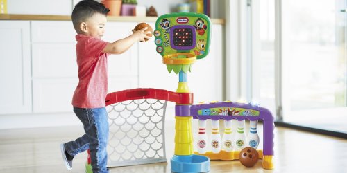 Little Tikes 3-in-1 Sports Zone Only $15.49 on Target.com | Basketball, Soccer & Bowling