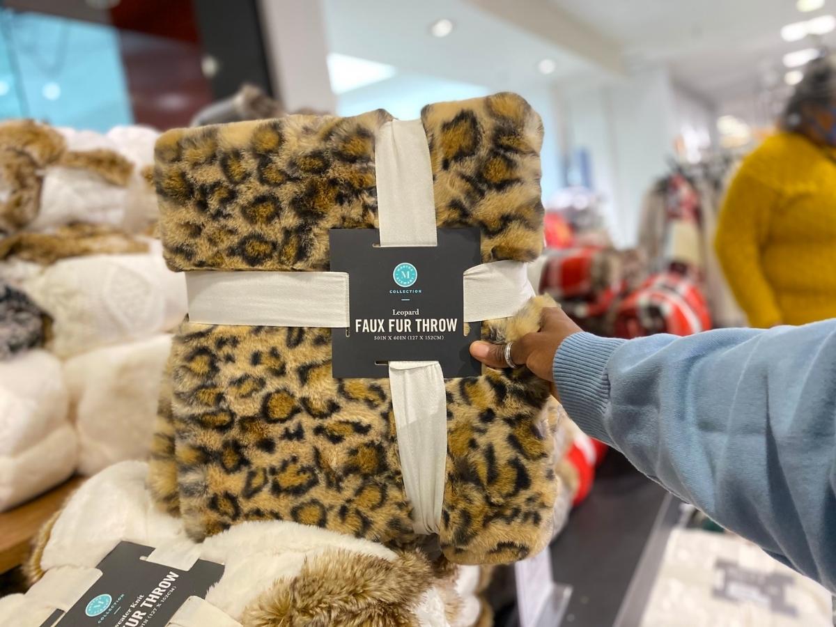 martha stewart leopard throw