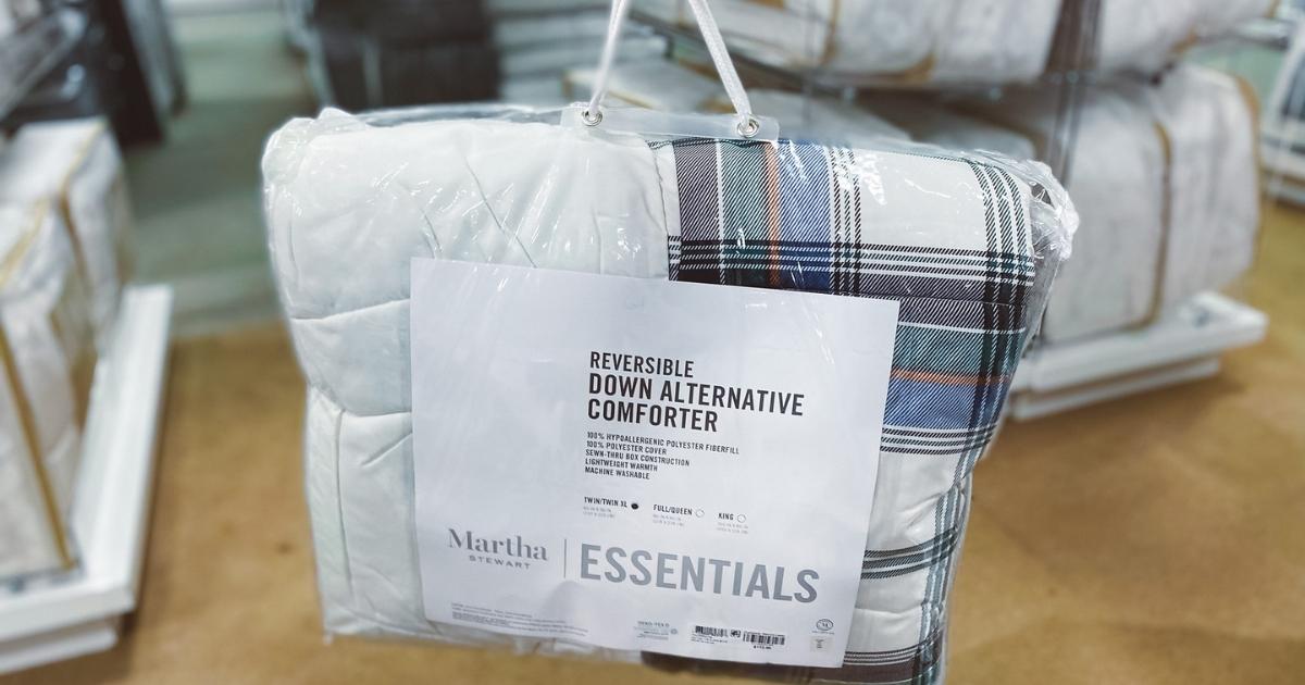 martha stewart reversible down alternative comforter in store