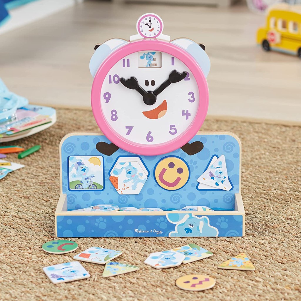Melissa & Doug Blue's Clues & You! Wooden Tickety Tock Magnetic Clock