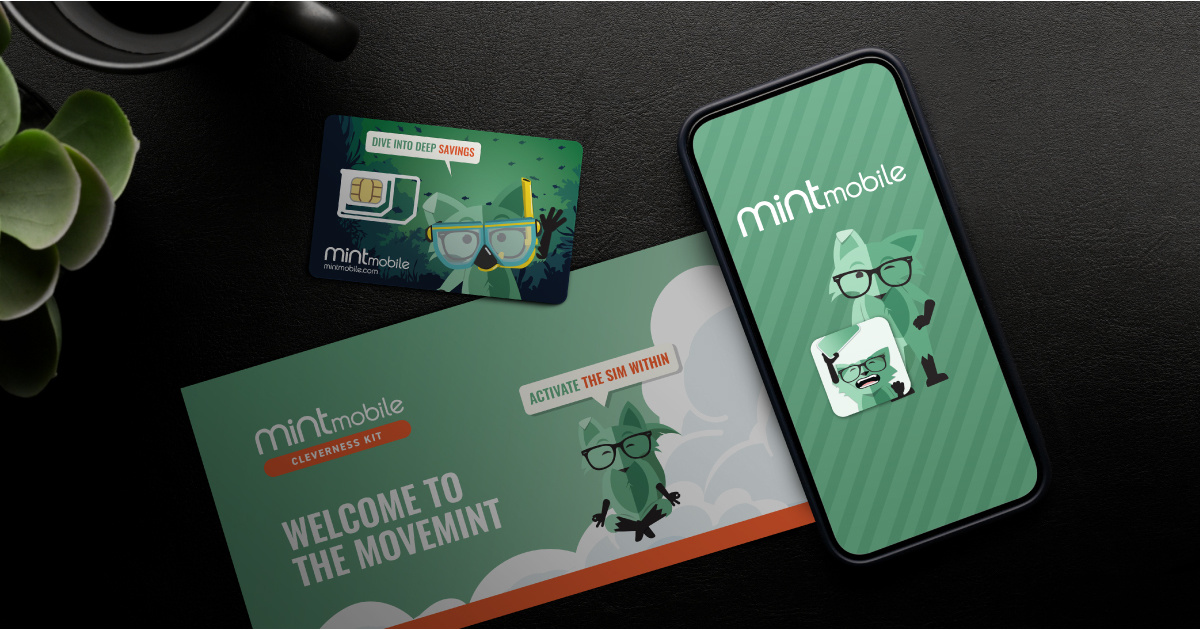 Mint Mobile Phone with card