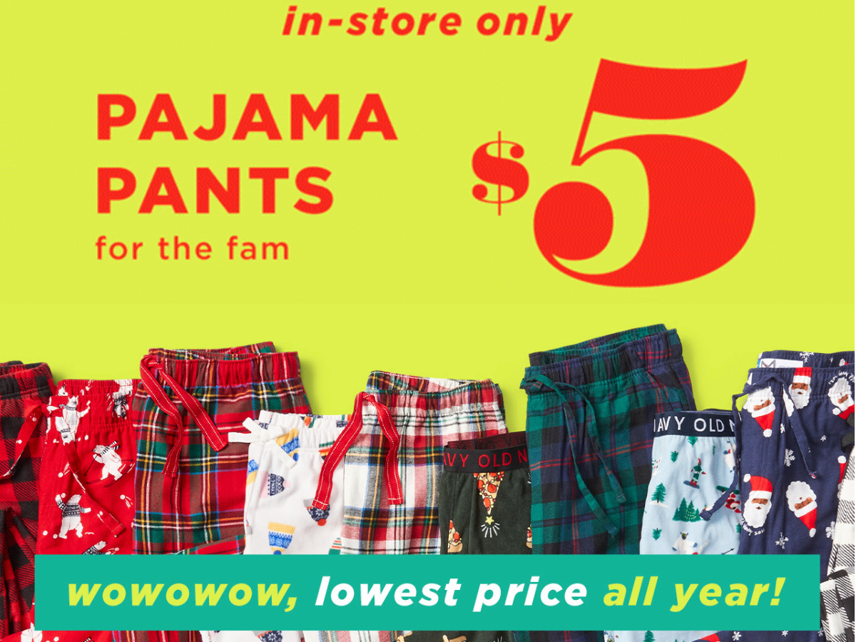 $5 pj pants old navy