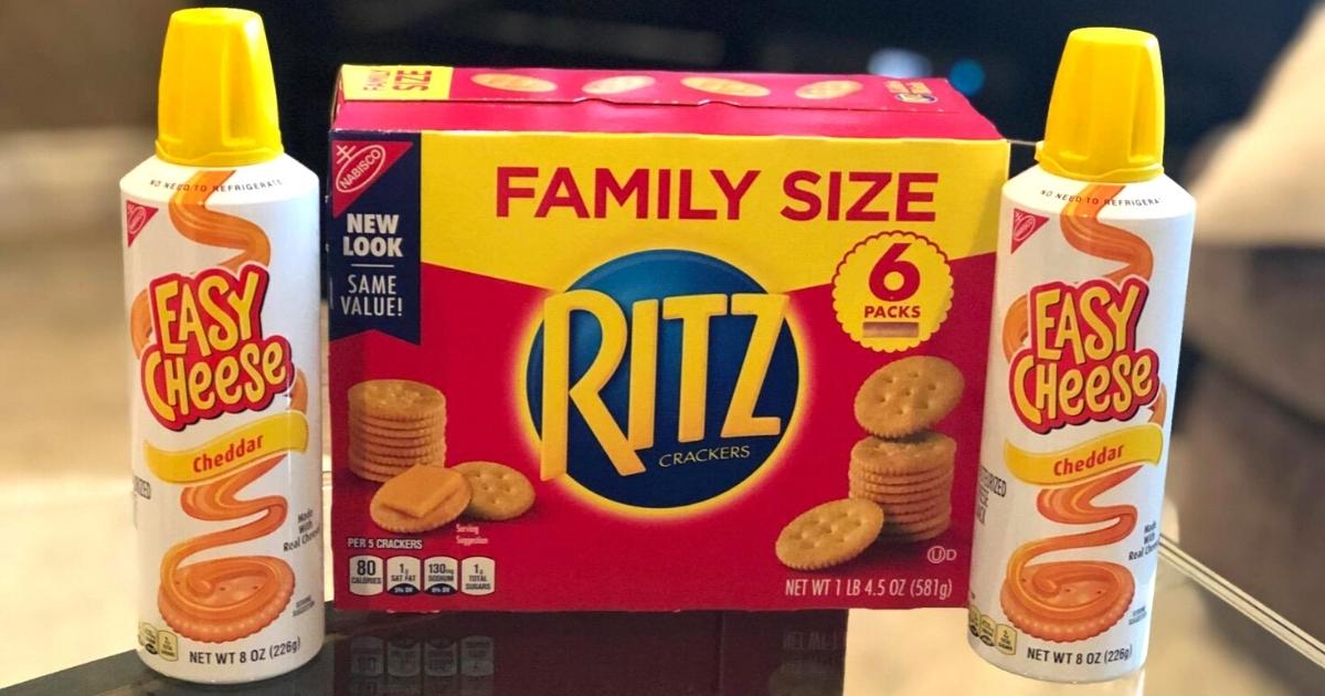 RITZ Original Crackers & Easy Cheese Cheddar Snack Variety Pack