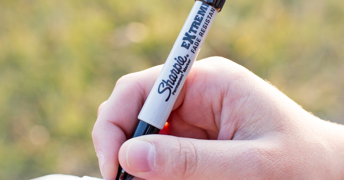 hand writing with a sharpie extreme marker