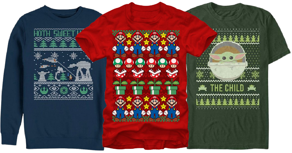 Ugly Christmas Tees & Sweaters from $4.99 on Zulily.com