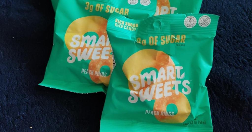 SmartSweets Peach Rings Sour Gummy Candy 6-Pack