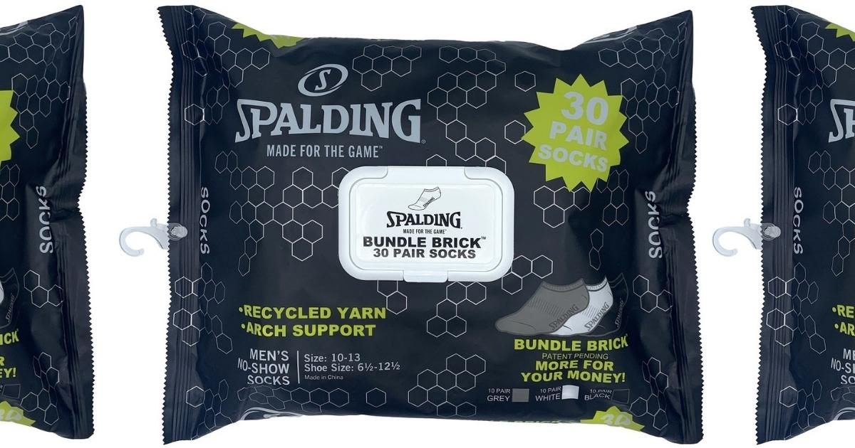 Spalding Men's 30-Pack Socks