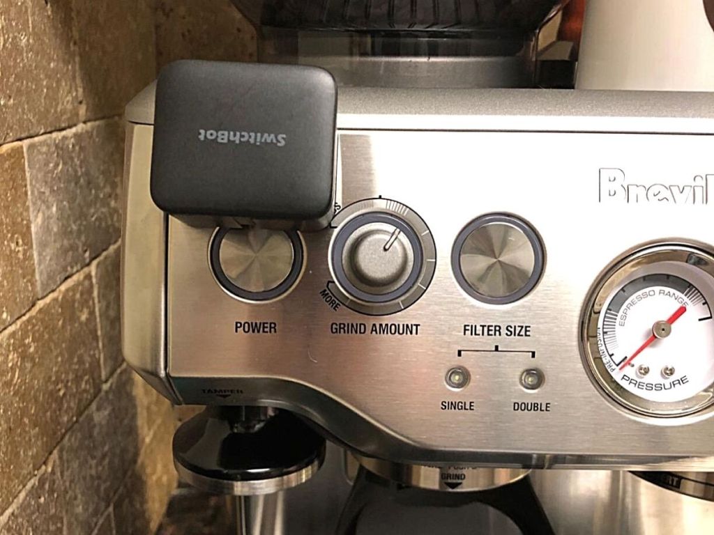 SwitchBot on Breville coffee maker