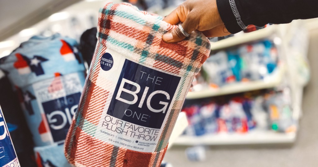 plaid patterned The Big One Oversized Supersoft Plush Throw at Kohl's store