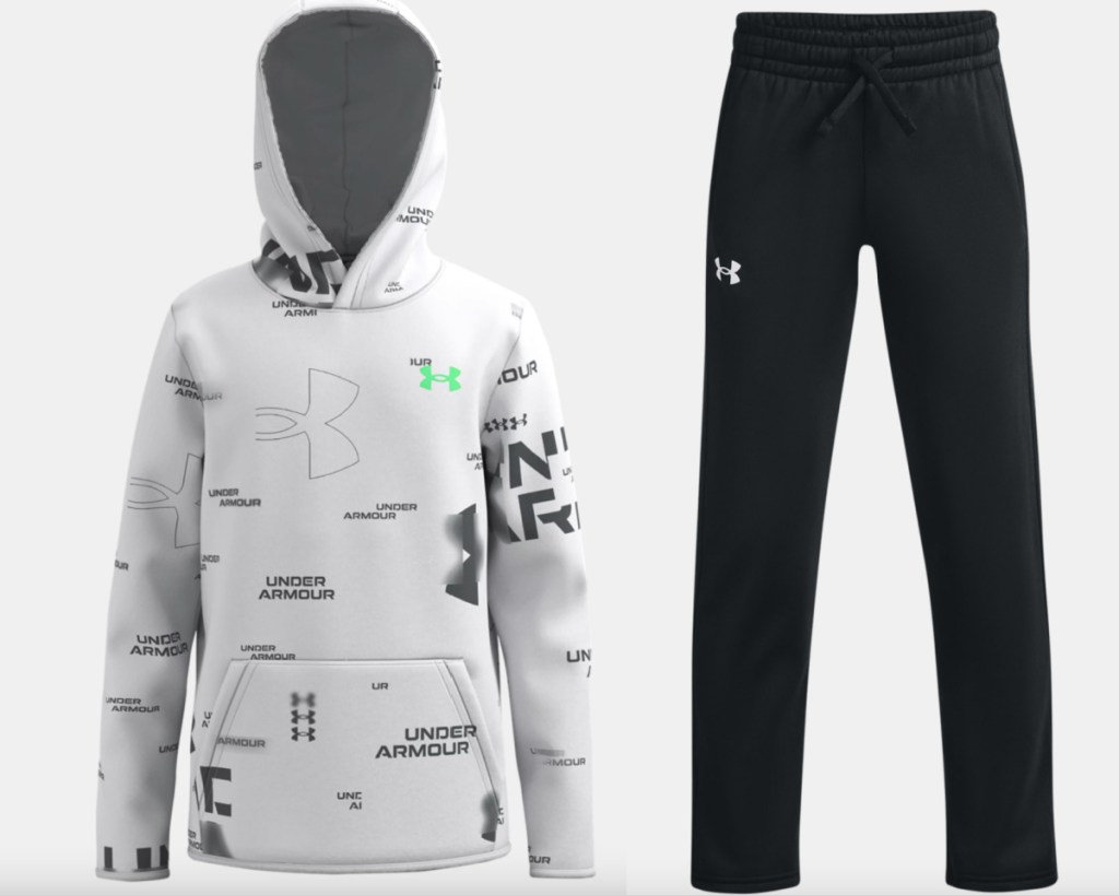 UA boys fleece hoodie and pants