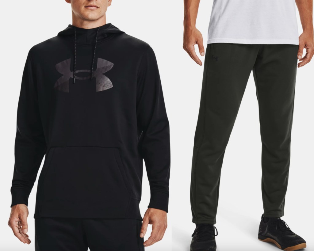 UA mens fleece hoodie and pants