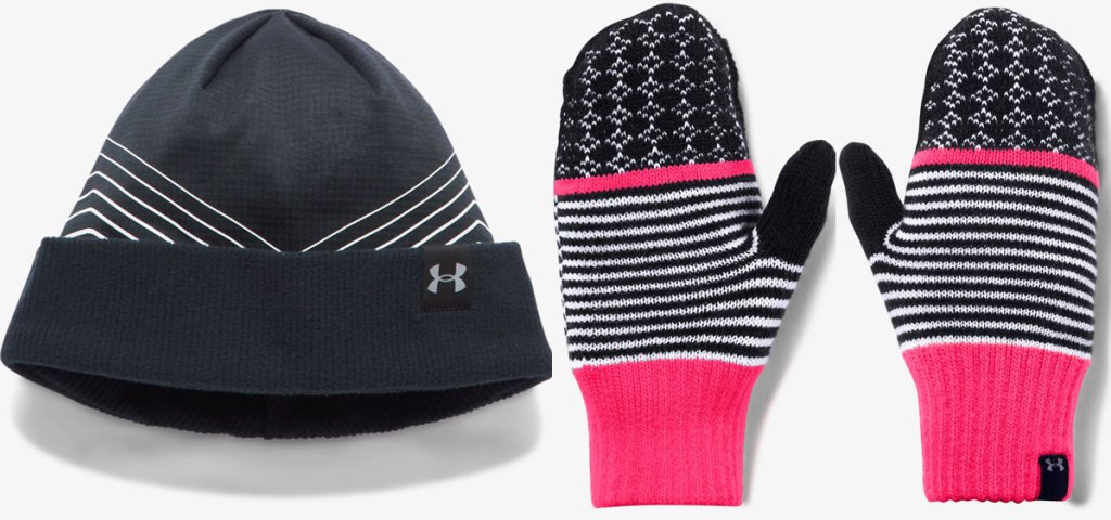 under armour beanie and mittens