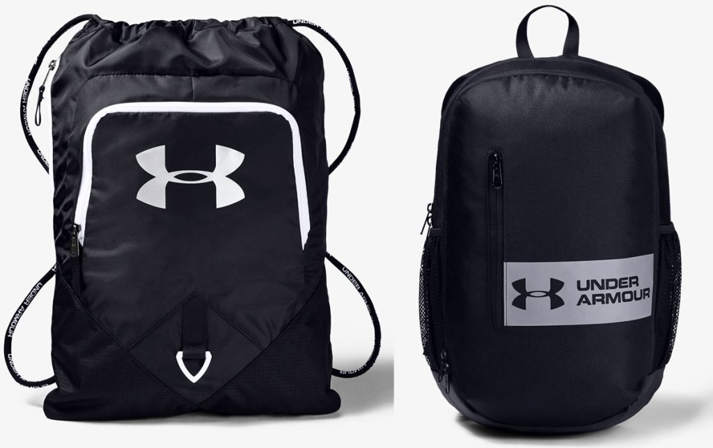 two black under armour backpacks
