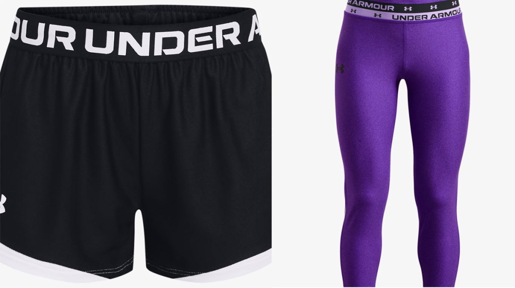 two under armour girls bottoms