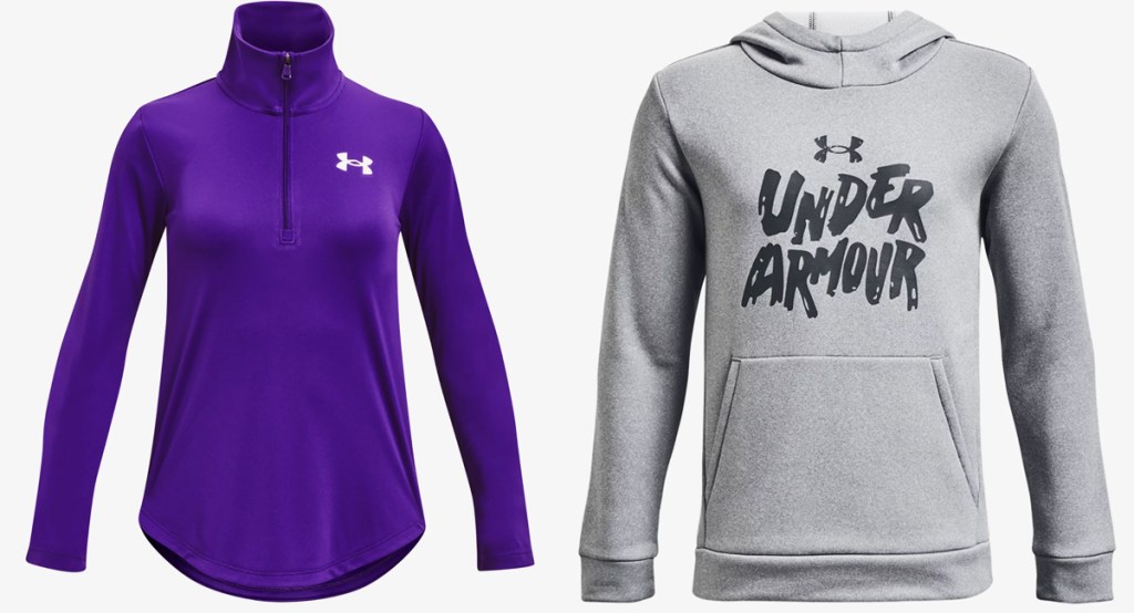 two under armour sweatshirts