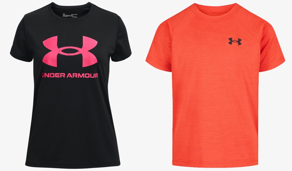 two under armour kids tops