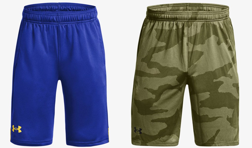 two pairs of under armour shorts