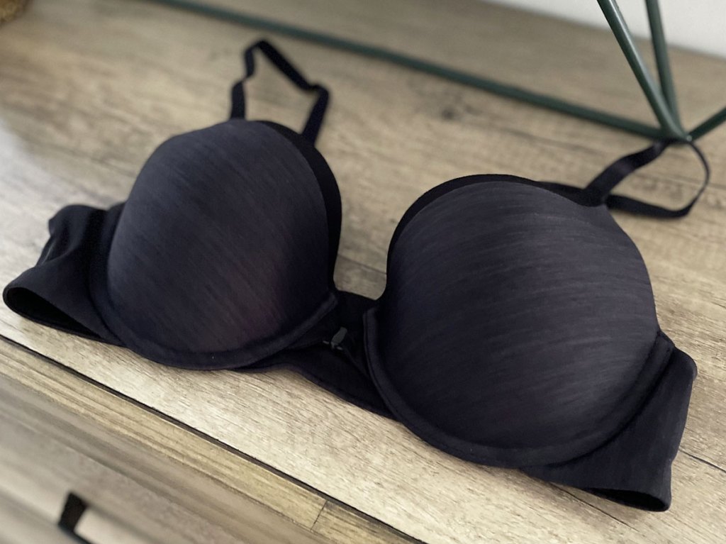 black bra on dresser