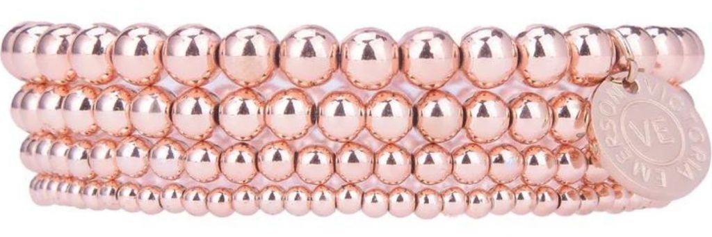Victoria Emerson Aimee Rose Gold Bracelet Stacking Set