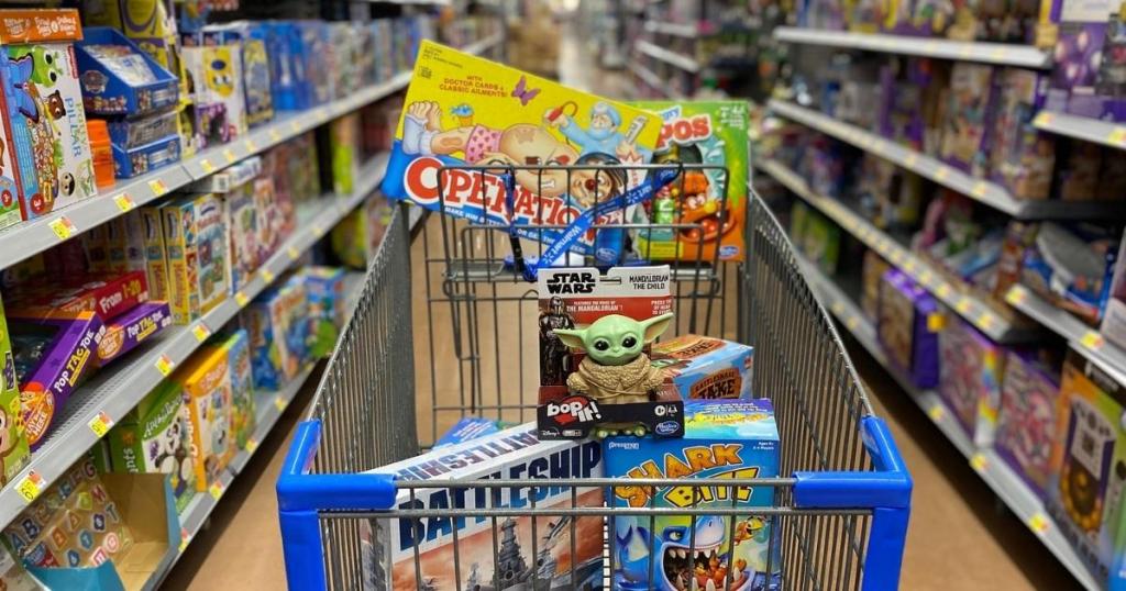 cart full of walmart board games