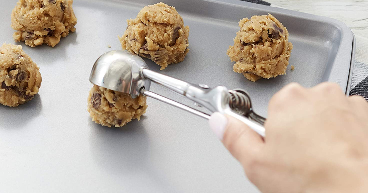 Wilton Cookie Scoop with Chocolate Chip Cookies