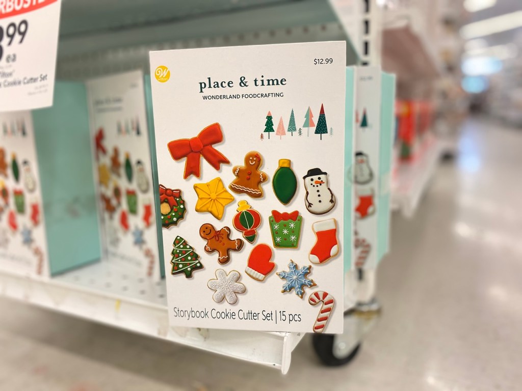 Wilton place & Time Cookie Cutters in box on store shelf