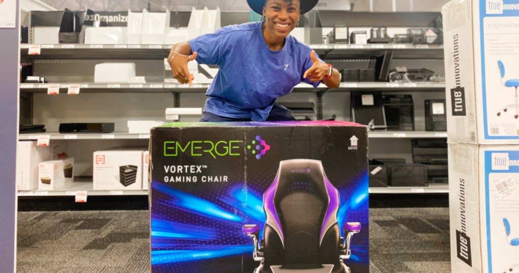 Woman with Gaming Chair