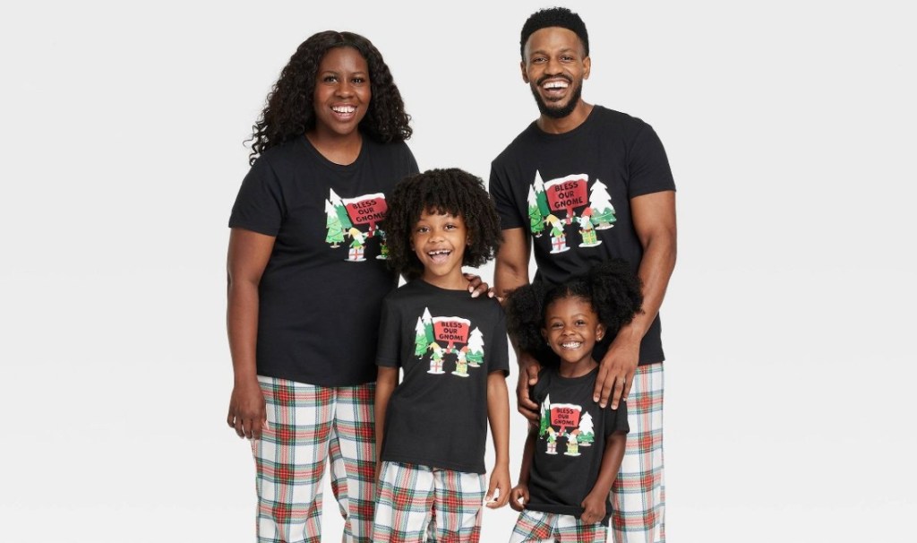 family wearing Wondershop Gnome Shirts
