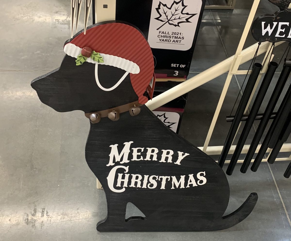 Wood Christmas Dog