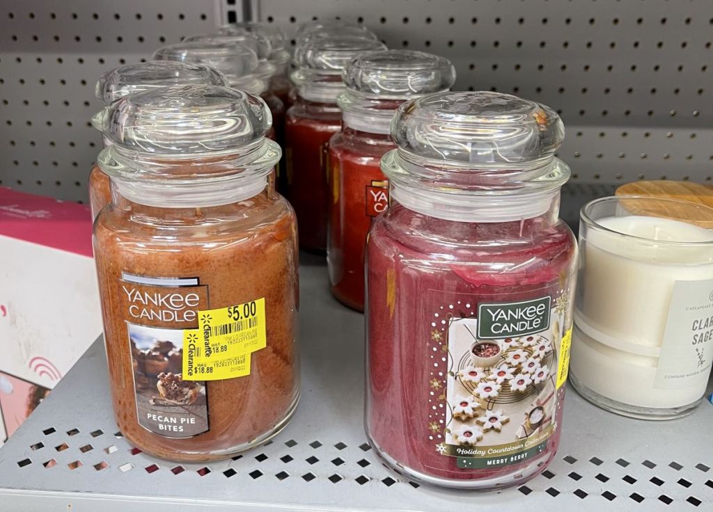 Yankee Candle Large Jar Candles on a shelf