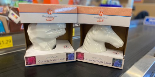 Kids Ceramic Night Lamps Only $16.99 at ALDI | Dinosaur, Unicorn, & More