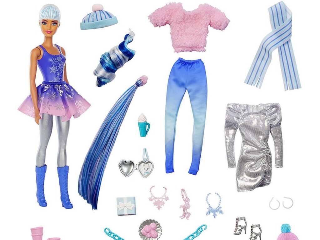 barbie pink and blue items