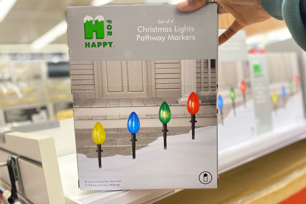 light up christmas lights pathway markers bed bath and beyond christmas