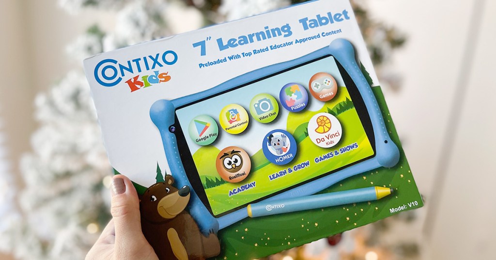 contixo kids tablet in hand