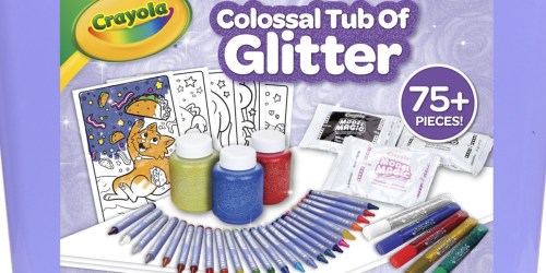 Crayola Colossal Tub of Glitter 81-Piece Art Set Just $6.93 on Walmart.com (Regularly $25)