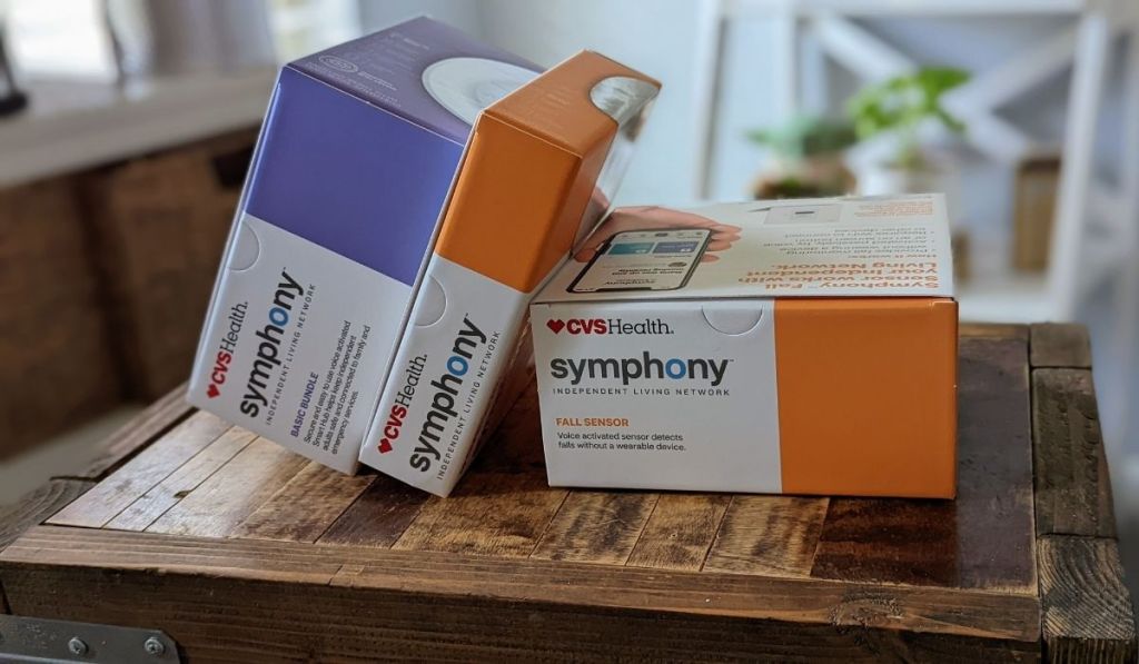 CVS Symphony bundle boxes on counter
