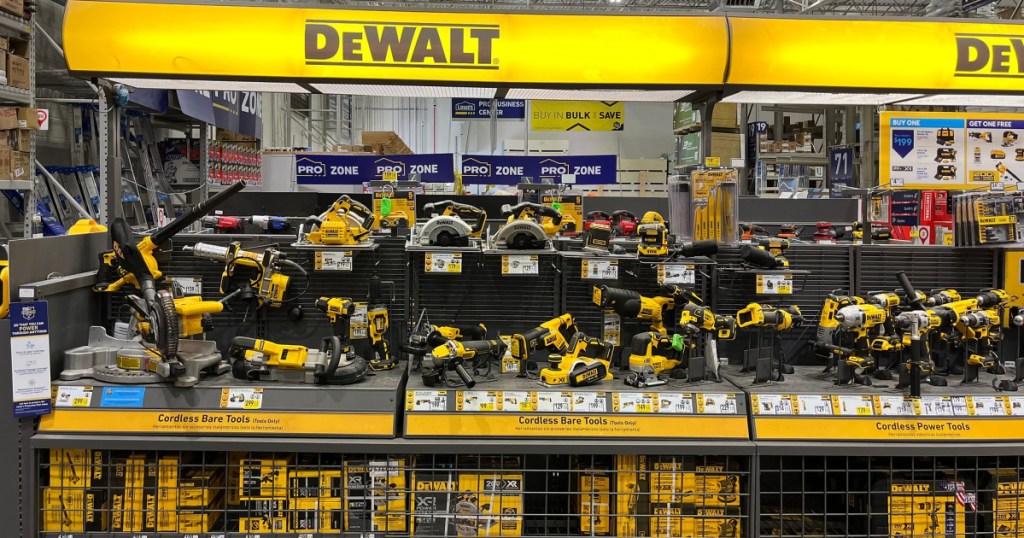 dewalt tools in store at lowes
