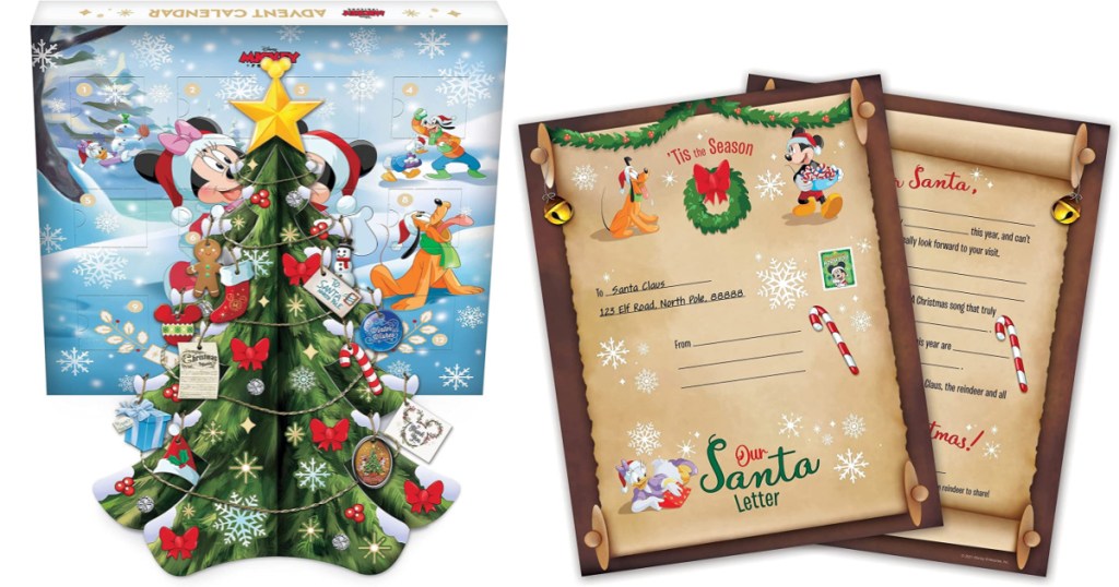 mickey mouse christmas tree activity and letters to santa