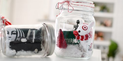 DIY Mason Jar Snow Globes w/ Gift Cards Inside | Last-Minute Gift Idea!