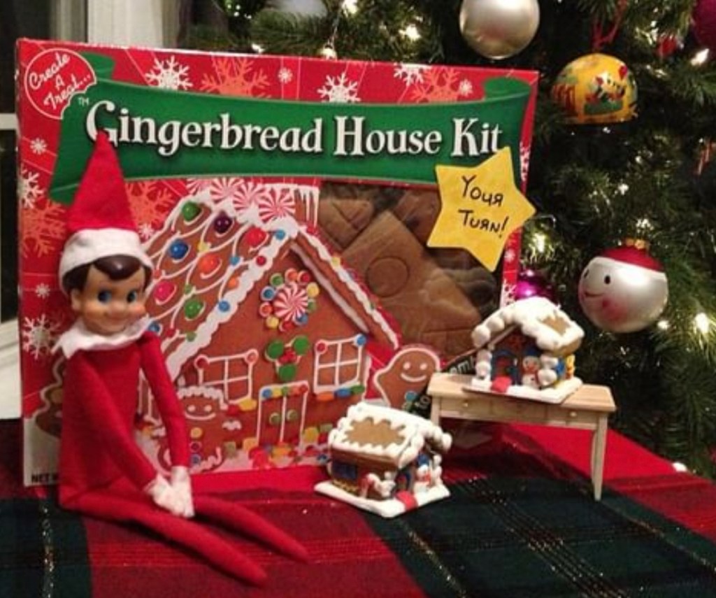 elf on the shelf gingerbread house kit