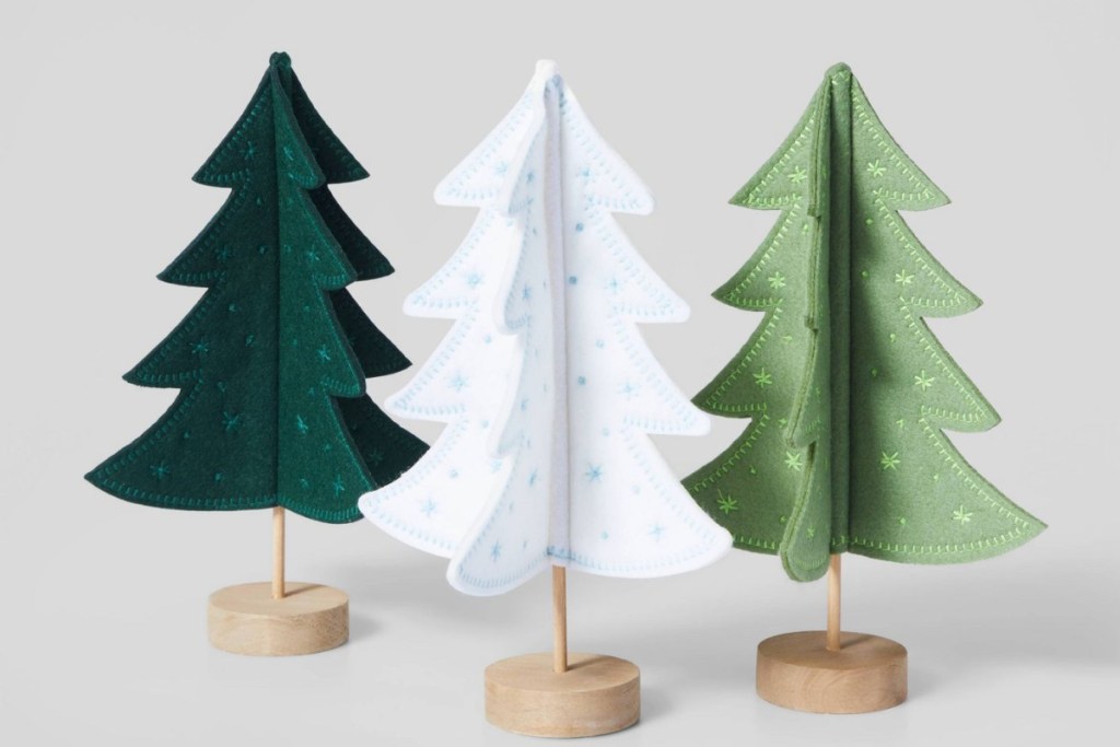 felt stiched christmas trees