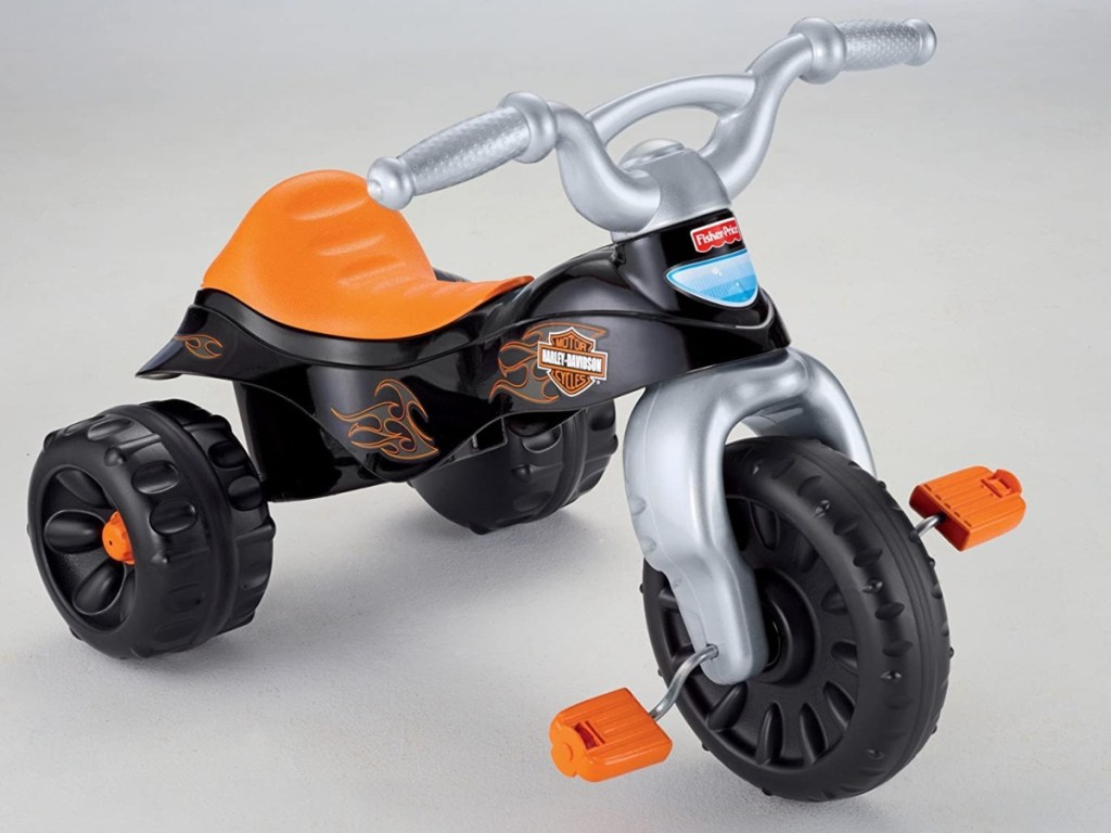 black and orange tricycle