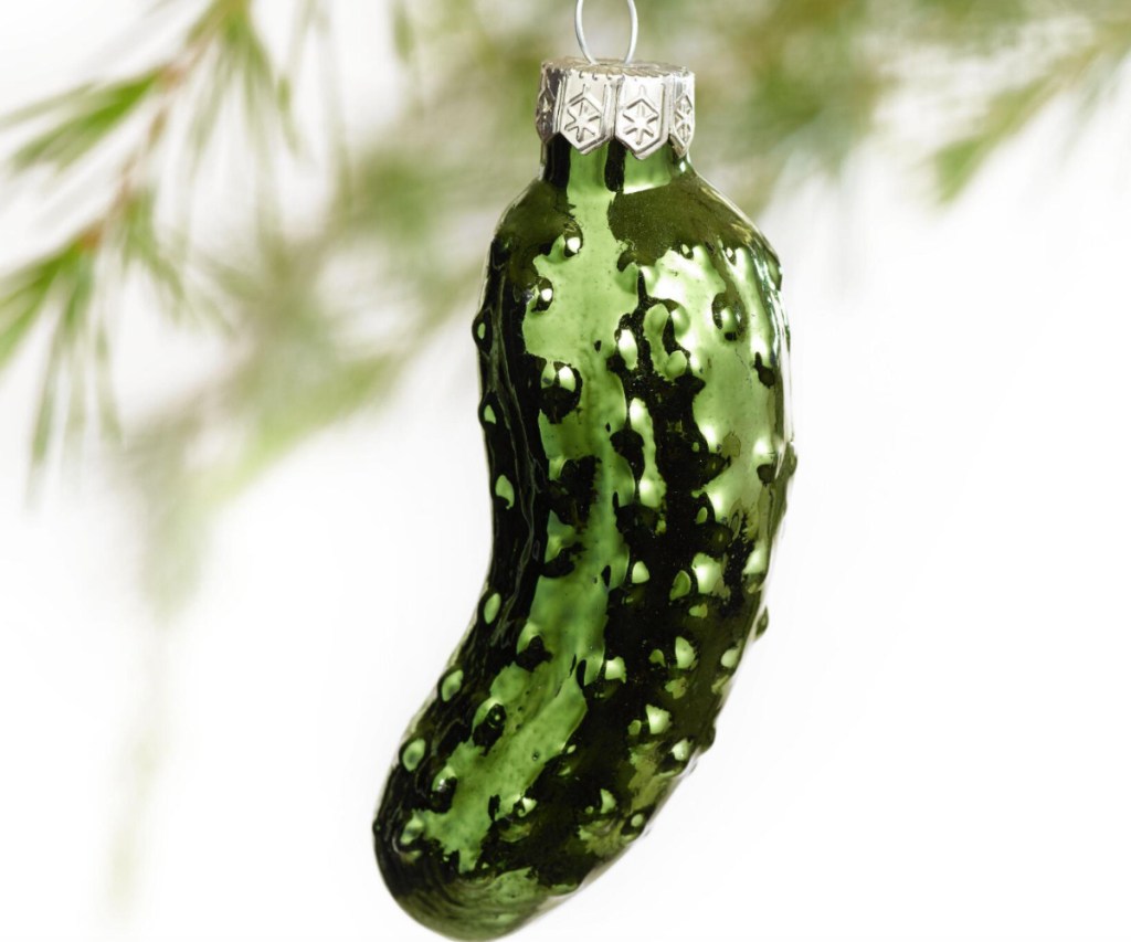 green glass pickle ornament