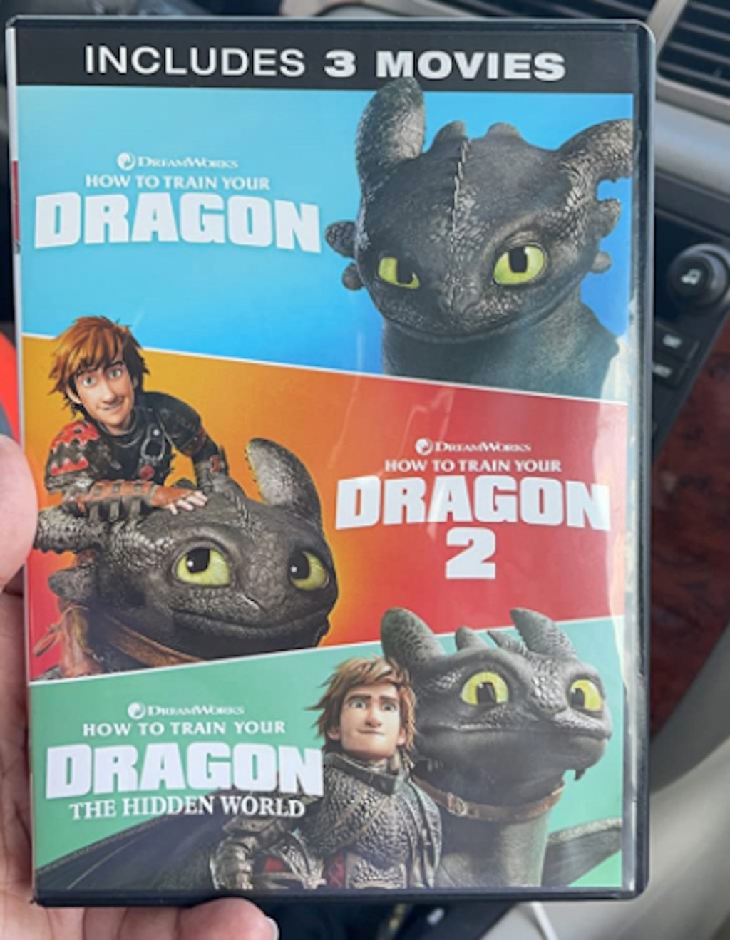 front of how to train your dragon movie collection blueray set